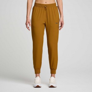 Saucony Boston Woven Women's Jogger Brown | NEW ZEALAND FLKNS