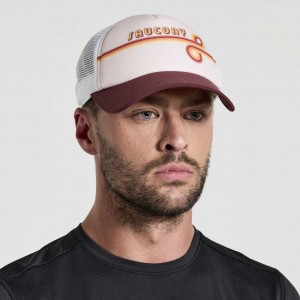 Saucony Foamie Men's Trucker Hats White | NZ PGRTK