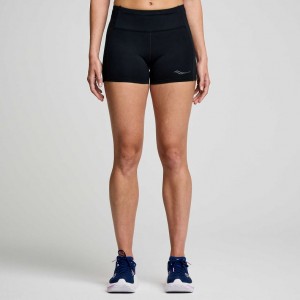 Saucony Fortify 3" Hot Women's Shorts Black | NEW ZEALAND COBGM