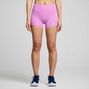 Saucony Fortify 3" Hot Women's Shorts Purple | NZ TXJLV