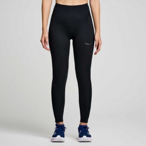 Saucony Fortify Viz Women's Tight Black | NEW ZEALAND KJMQZ