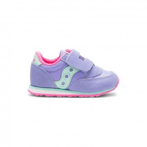 Saucony Jazz Hook & Loop Big Kids' Sneakers Purple | NZ YCFJN