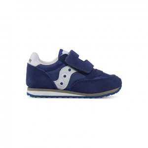 Saucony Jazz Hook & Loop Big Kids' Sneakers Navy | NZ HCSED