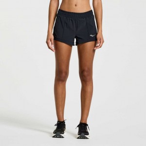 Saucony Outpace 3" Women's Shorts Black | NZ DVXSL