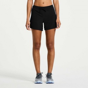 Saucony Outpace 5" Women's Shorts Black | NZ OEVCZ