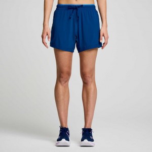 Saucony Outpace 5" Women's Shorts Indigo | NEW ZEALAND PVLCF