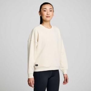 Saucony Recovery Crew Women's Sweatshirt White | NEW ZEALAND LSTGZ