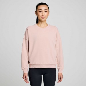 Saucony Recovery Crew Women's Sweatshirt Pink | NZ UZACX