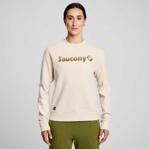 Saucony Recovery Crew Women's Sweatshirt Beige | NZ UOWKB