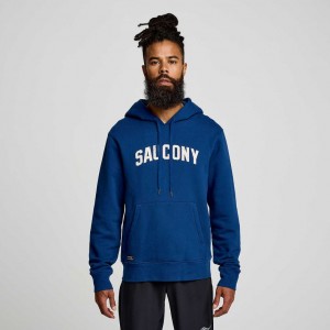 Saucony Recovery Men's Hoodie Indigo | NZ RWZFV