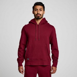 Saucony Recovery Men's Hoodie Red | NZ VJNKA