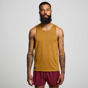 Saucony Stopwatch Men's Singlet Brown | NEW ZEALAND WOEML