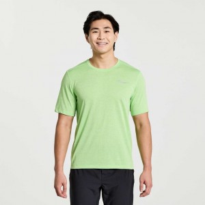 Saucony Stopwatch Short Sleeve Men's T-Shirt Mint | NZ JTSDV