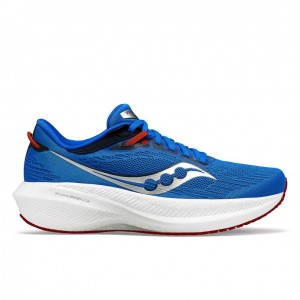 Saucony Triumph 21 Men's Running Shoes Blue | NEW ZEALAND QEUCY