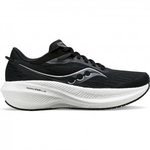 Saucony Triumph 21 Men's Running Shoes Black / White | NZ URVYC