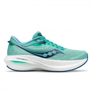 Saucony Triumph 21 Women's Running Shoes Turquoise | NEW ZEALAND WXBDJ