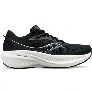 Saucony Triumph 21 Women's Wide Running Shoes Black / White | NZ TEYCX