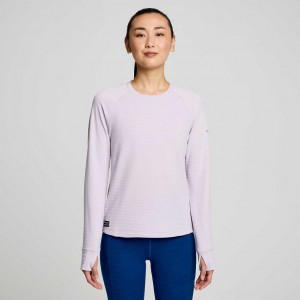 Saucony Triumph 3D Crew Women's Sweatshirt Purple | NZ EJYNF