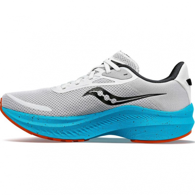 Saucony Axon 3 Men's Running Shoes Grey / Turquoise | NZ IGLQT