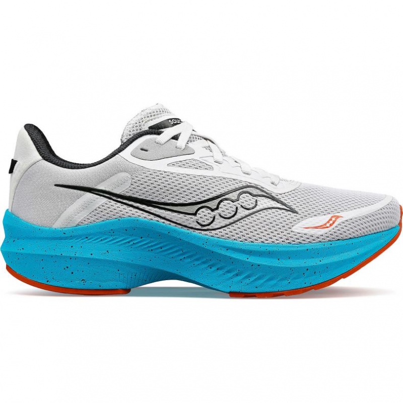 Saucony Axon 3 Men\'s Running Shoes Grey / Turquoise | NZ IGLQT