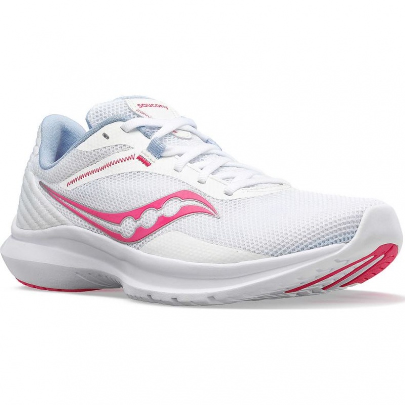 Saucony Convergence Women's Running Shoes White / Pink | NZ KZJNH