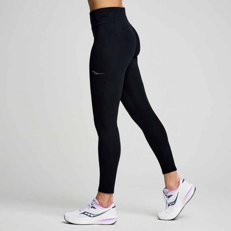 Saucony Fortify 7/8 Women's Tight Black | NZ SEGXZ