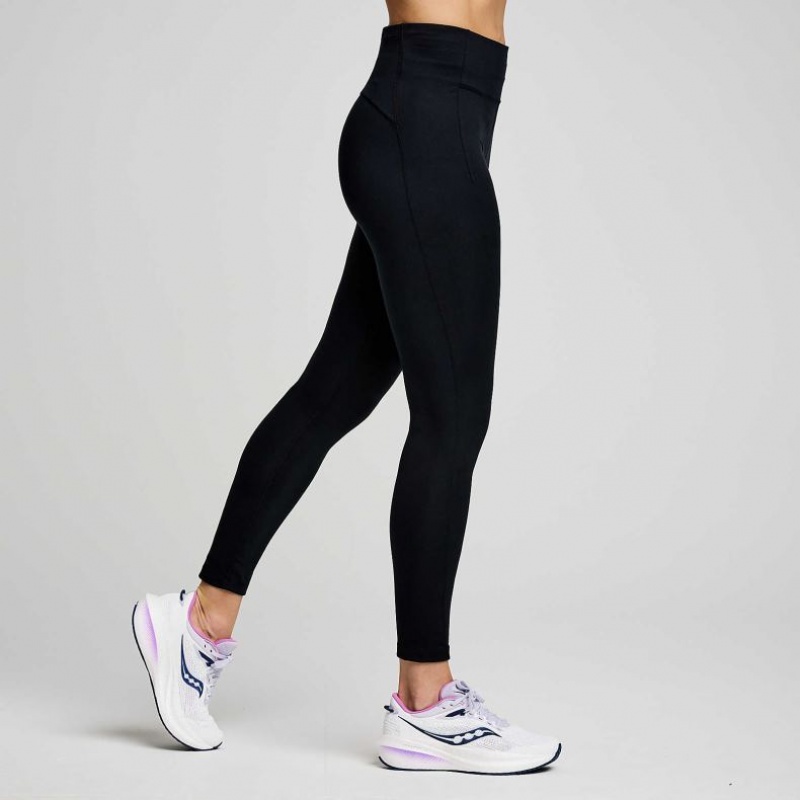 Saucony Fortify 7/8 Women's Tight Black | NZ SEGXZ