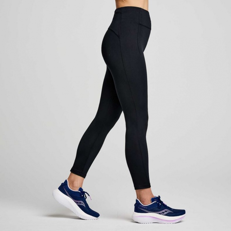 Saucony Fortify Crop Women's Tight Black | NEW ZEALAND ZGTKL