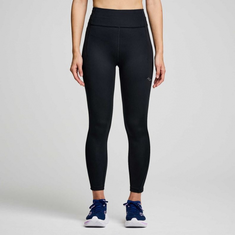 Saucony Fortify Crop Women\'s Tight Black | NEW ZEALAND ZGTKL