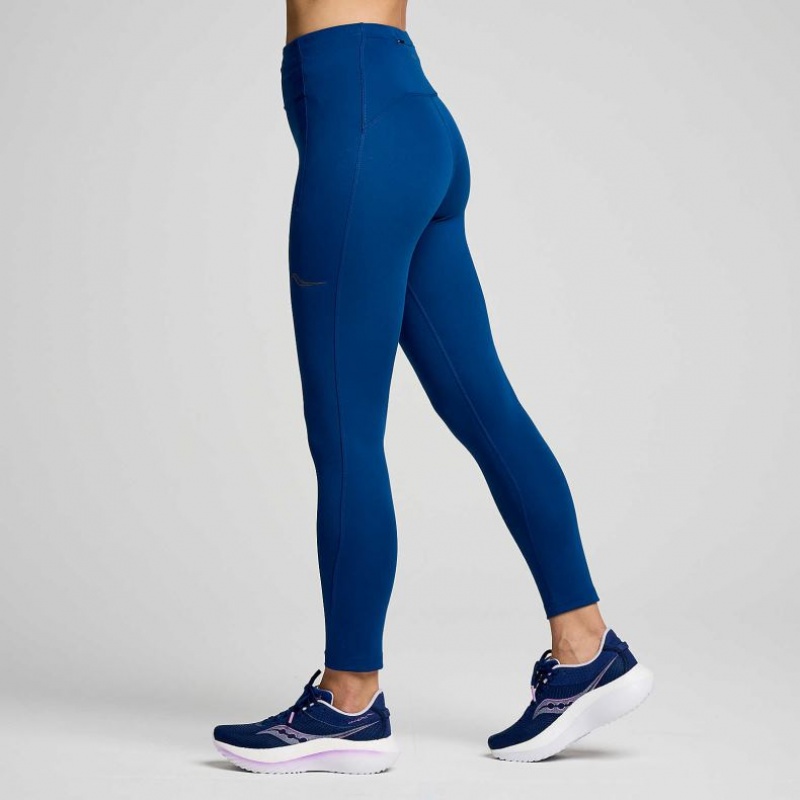 Saucony Fortify Crop Women's Tight Indigo | NZ LDWGT