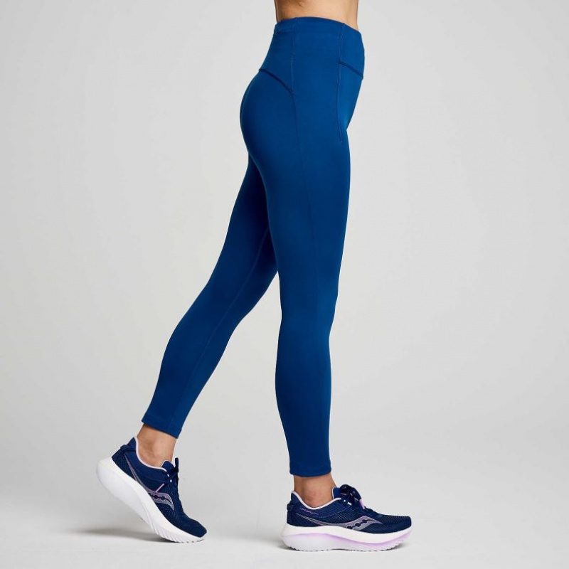 Saucony Fortify Crop Women's Tight Indigo | NZ LDWGT