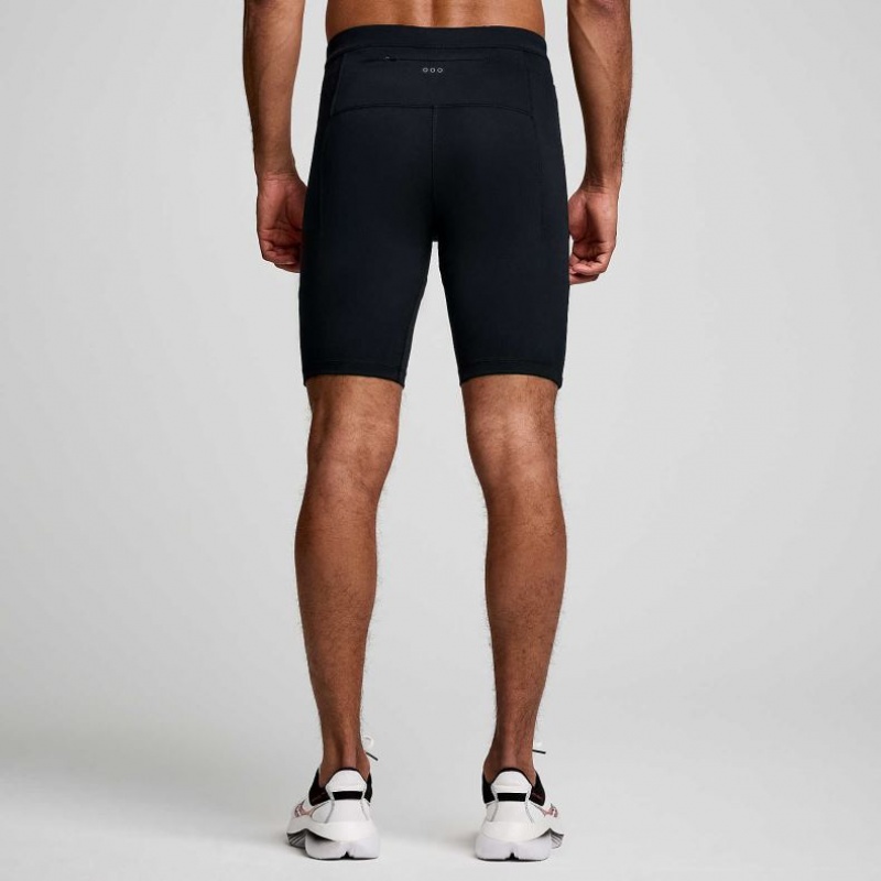 Saucony Fortify Lined Half Men's Tight Black | NZ HTULC