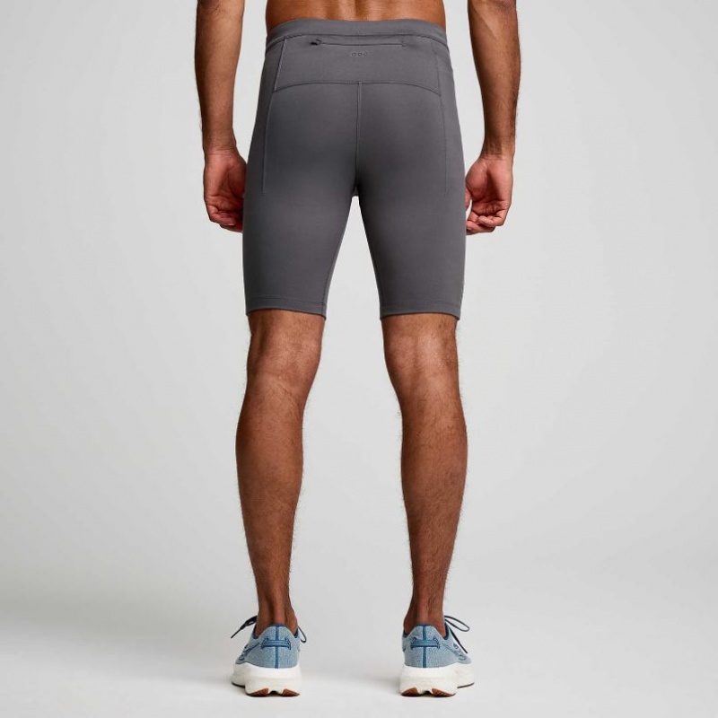 Saucony Fortify Lined Half Men's Tight Grey | NEW ZEALAND KNUOD