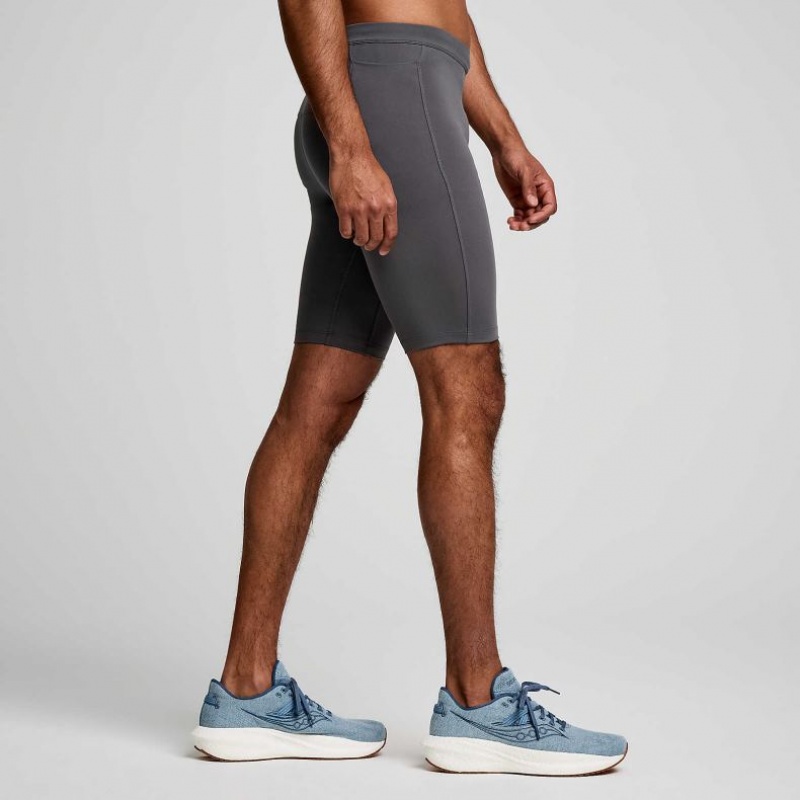 Saucony Fortify Lined Half Men's Tight Grey | NEW ZEALAND KNUOD