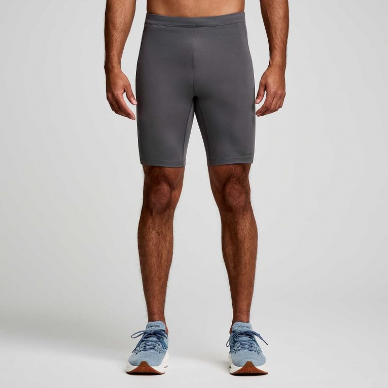 Saucony Fortify Lined Half Men\'s Tight Grey | NEW ZEALAND KNUOD