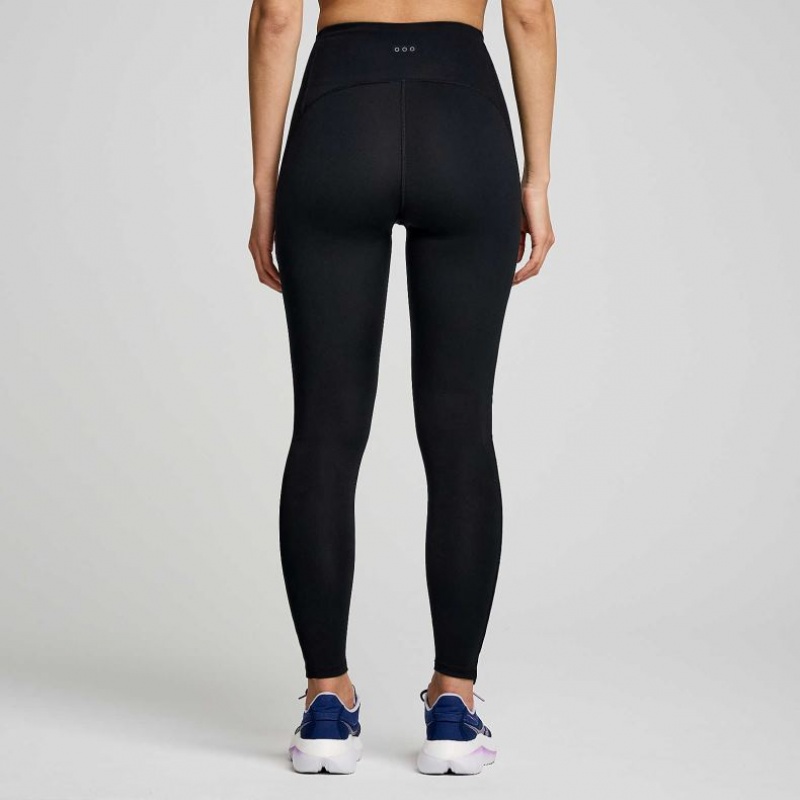 Saucony Fortify Viz Women's Tight Black | NEW ZEALAND KJMQZ