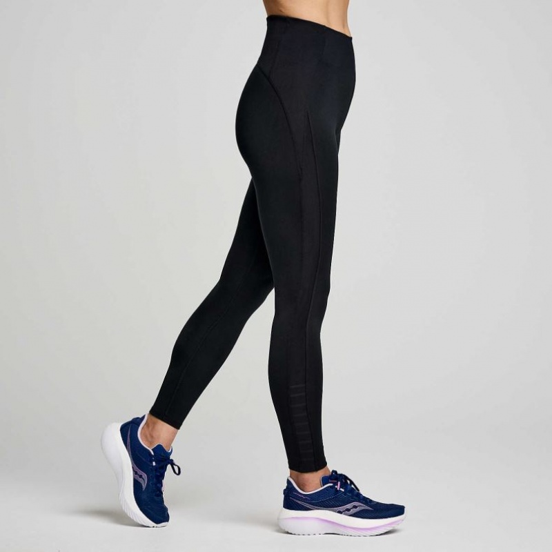 Saucony Fortify Viz Women's Tight Black | NEW ZEALAND KJMQZ