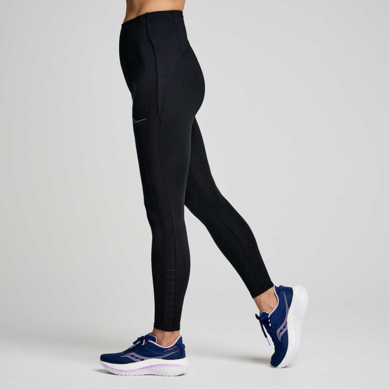 Saucony Fortify Viz Women's Tight Black | NEW ZEALAND KJMQZ