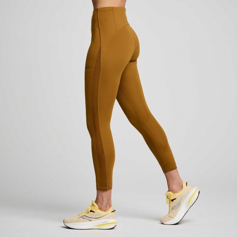 Saucony Fortify Viz Women's Tight Brown | NZ MZSFW