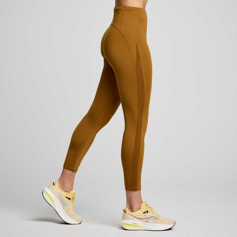 Saucony Fortify Viz Women's Tight Brown | NZ MZSFW