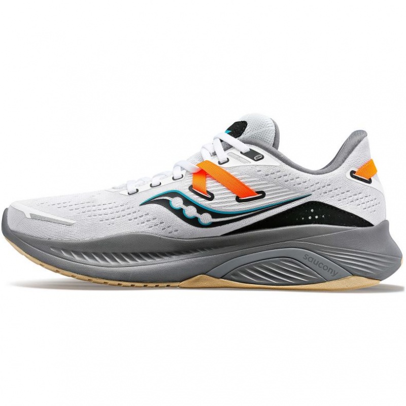 Saucony Guide 16 Men's Running Shoes White | NEW ZEALAND FZDBQ