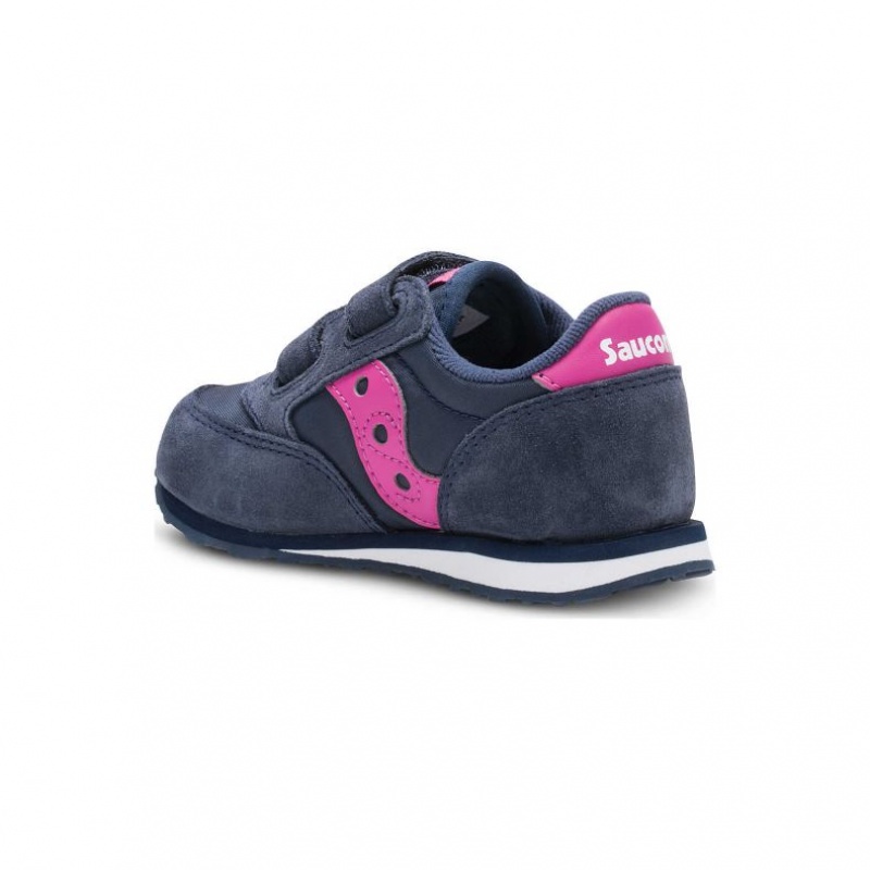 Saucony Jazz Hook & Loop Big Kids' Sneakers Navy | NEW ZEALAND ILDFC