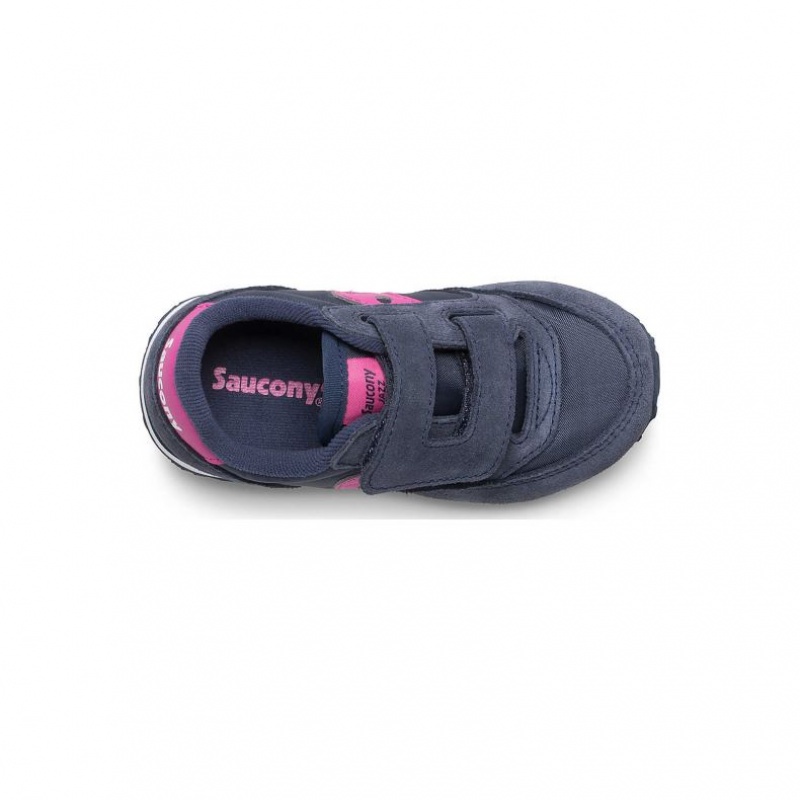 Saucony Jazz Hook & Loop Big Kids' Sneakers Navy | NEW ZEALAND ILDFC