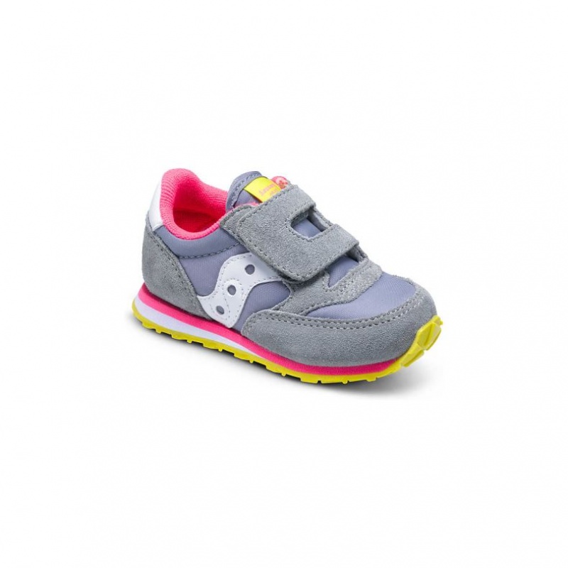 Saucony Jazz Hook & Loop Big Kids' Sneakers Grey | NEW ZEALAND GMYCH