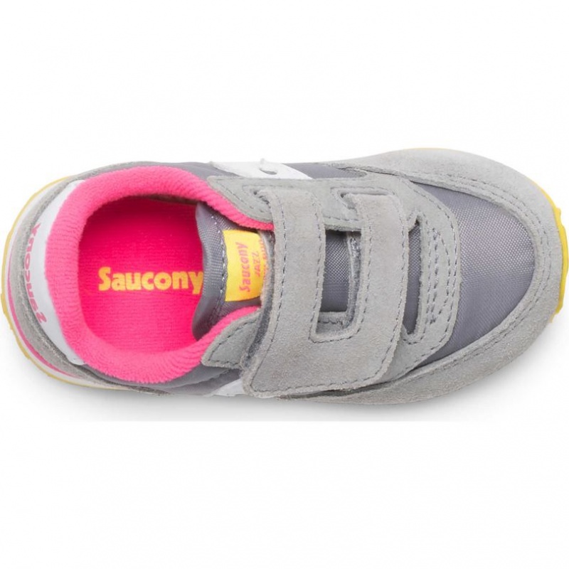 Saucony Jazz Hook & Loop Big Kids' Sneakers Grey | NEW ZEALAND GMYCH