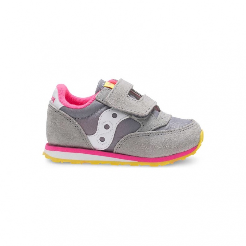 Saucony Jazz Hook & Loop Big Kids\' Sneakers Grey | NEW ZEALAND GMYCH