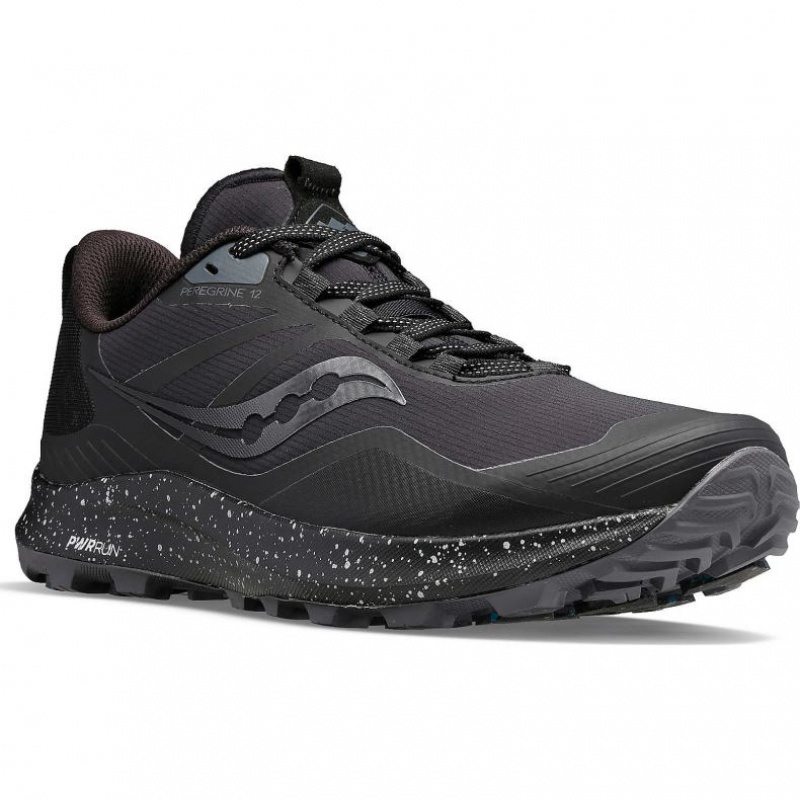 Saucony Peregrine ICE+ 3 Men's Running Shoes Black | NZ EXIYV