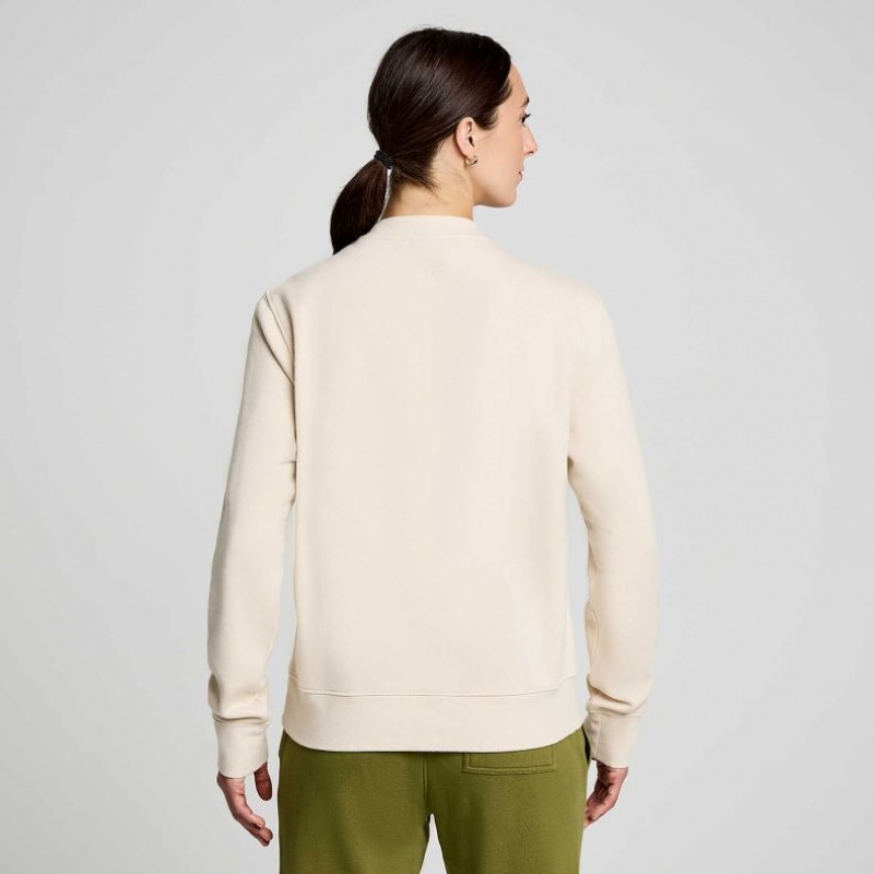 Saucony Recovery Crew Women's Sweatshirt Beige | NZ UOWKB