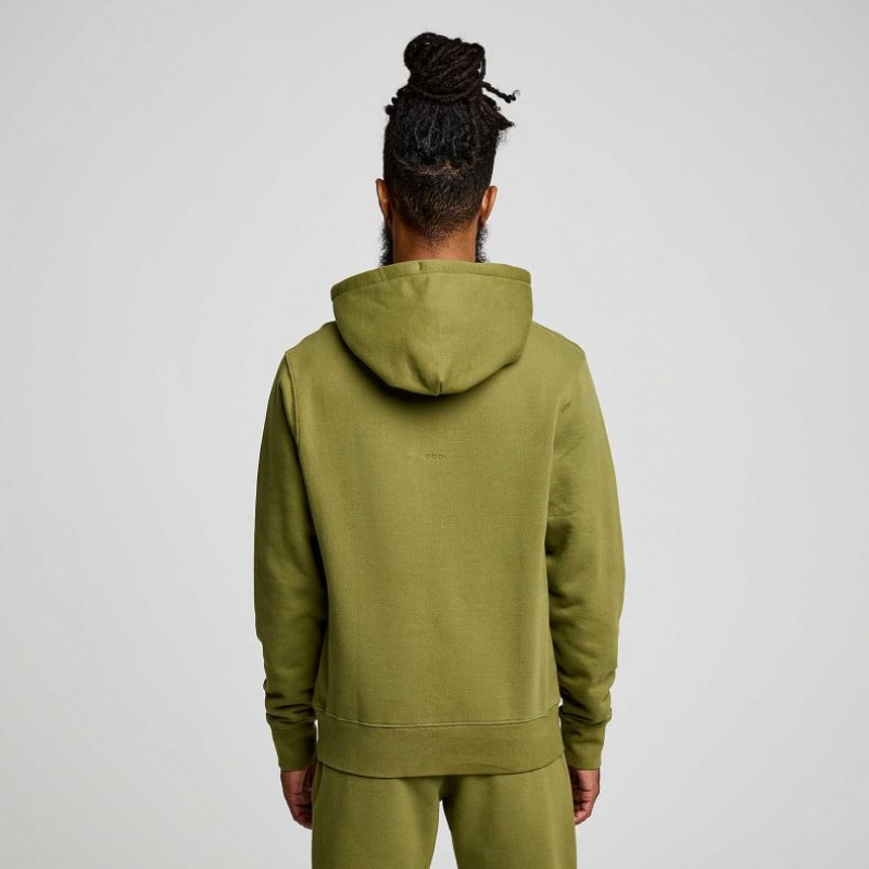 Saucony Recovery Men's Hoodie Olive | NEW ZEALAND EUDYI