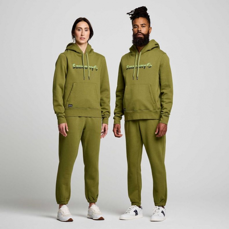 Saucony Recovery Men's Hoodie Olive | NEW ZEALAND EUDYI